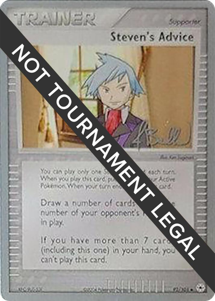 Steven's Advice - 2006 (Jimmy Ballard) 92/101 Uncommon World Championship Decks Pokémon card