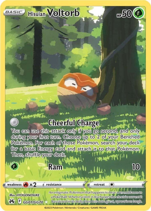 Hisuian Voltorb GG01/GG70 Ultra Rare Galarian Gallery Pokémon card