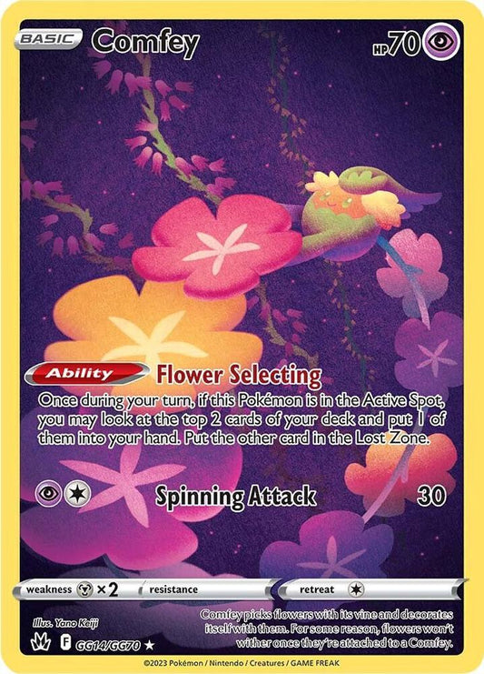 Comfey GG14/GG70 Ultra Rare Galarian Gallery Pokémon card