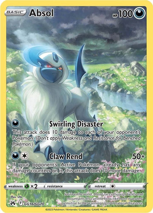 Absol GG16/GG70 Ultra Rare Galarian Gallery Pokémon card