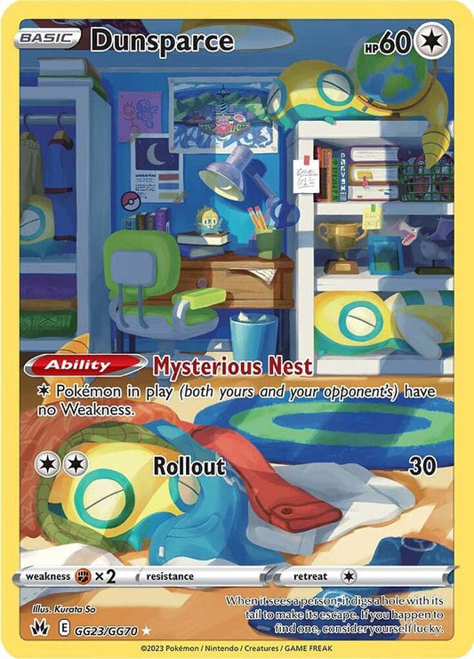 Dunsparce GG23/GG70 Ultra Rare Galarian Gallery Pokémon card