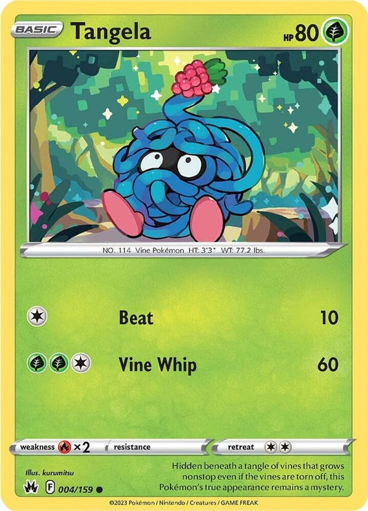 Tangela 004/159 Common Crown Zenith Pokémon card