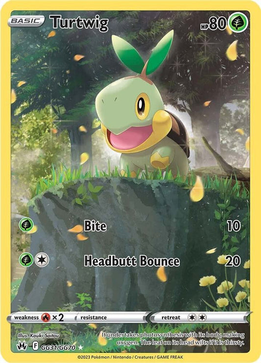Turtwig GG31/GG70 Ultra Rare Galarian Gallery Pokémon card