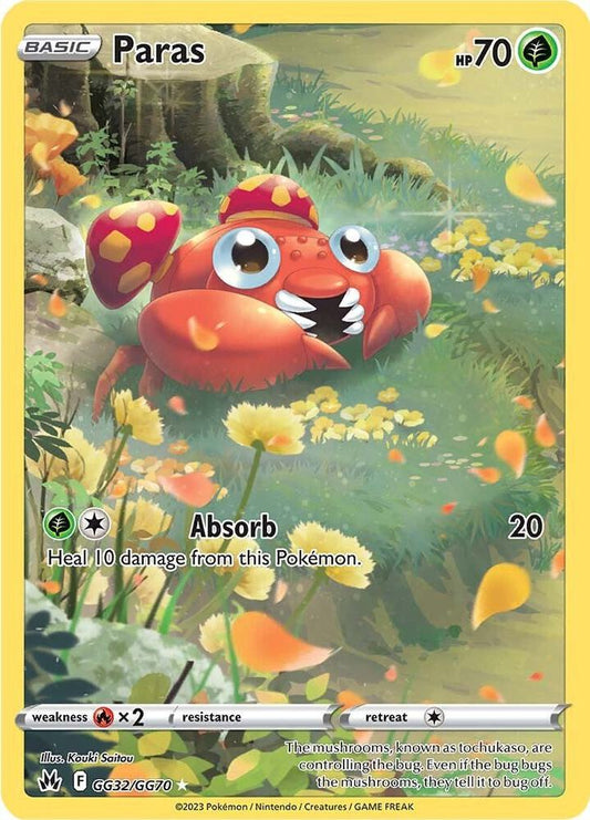 Paras GG32/GG70 Ultra Rare Galarian Gallery Pokémon card
