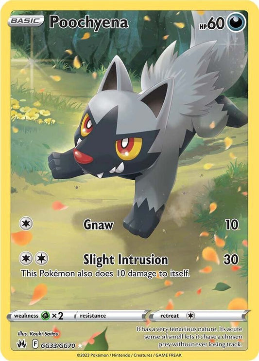 Poochyena GG33/GG70 Ultra Rare Galarian Gallery Pokémon card