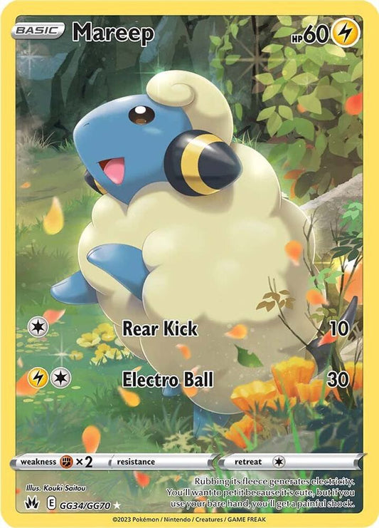 Mareep GG34/GG70 Ultra Rare Galarian Gallery Pokémon card