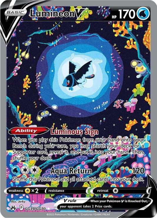 Lumineon V GG39/GG70 Ultra Rare Galarian Gallery Pokémon card