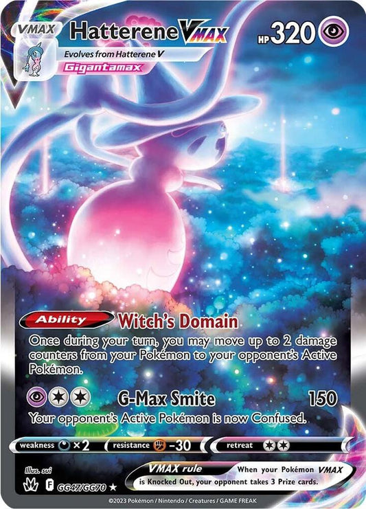 Hatterene VMAX GG47/GG70 Ultra Rare Galarian Gallery Pokémon card