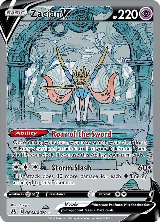 Zacian V GG48/GG70 Ultra Rare Galarian Gallery Pokémon card
