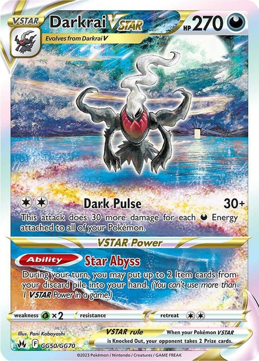 Darkrai VSTAR GG50/GG70 Ultra Rare Galarian Gallery Pokémon card