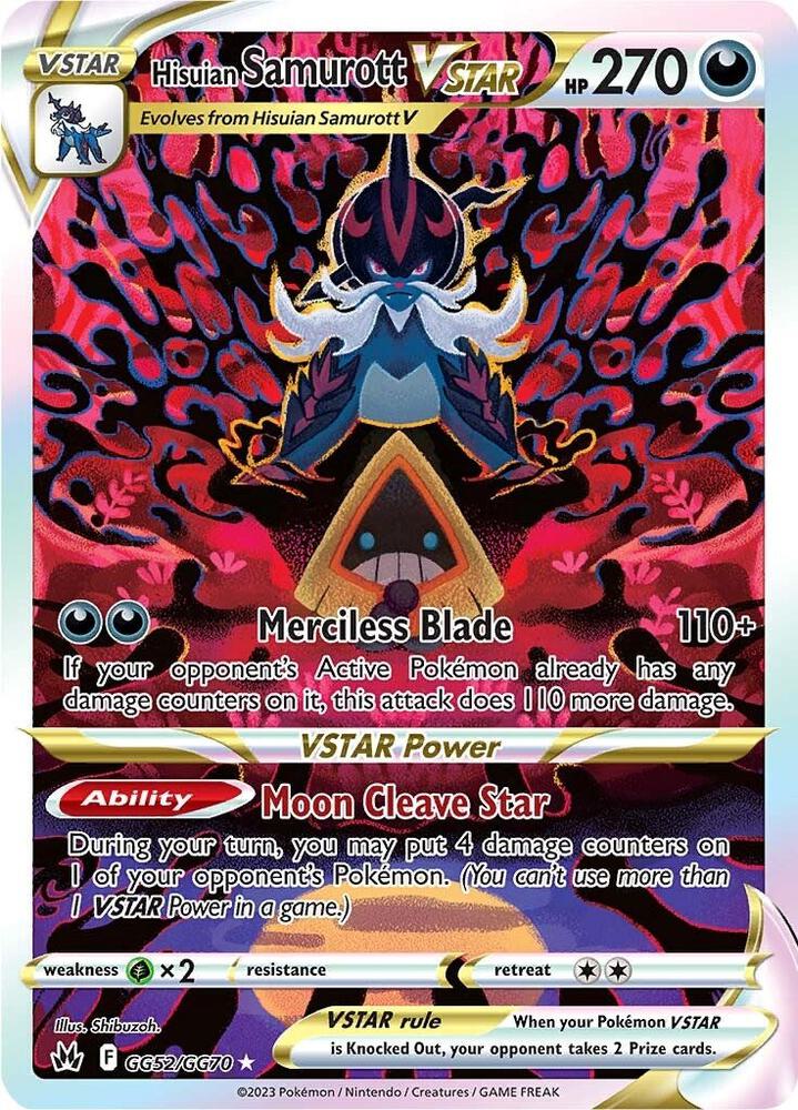 Hisuian Samurott VSTAR - GG52/GG70 Ultra Rare Crown Zenith: Galarian Gallery
