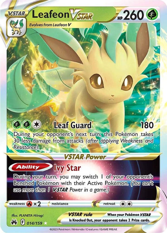 Leafeon VSTAR 014/159 Ultra Rare Crown Zenith Pokémon card