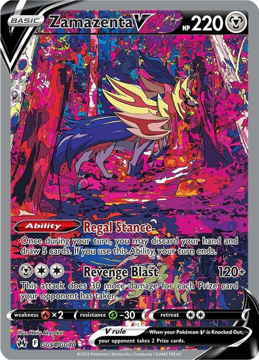 Zamazenta V GG54/GG70 Ultra Rare Galarian Gallery Pokémon card