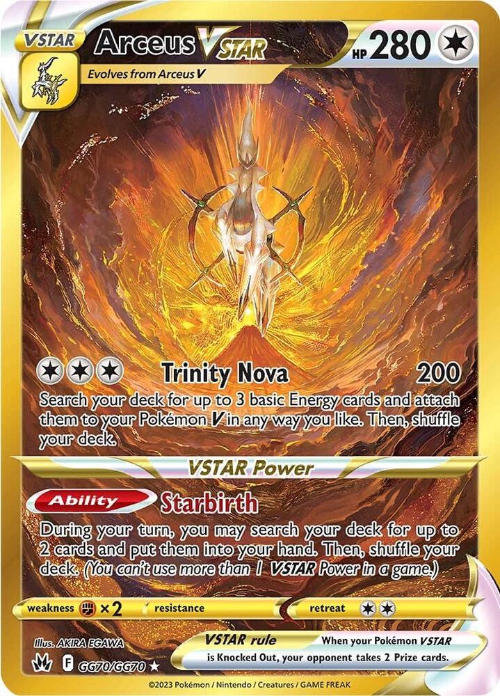Arceus VSTAR (Secret) GG70/GG70 Secret Rare Galarian Gallery Pokémon card