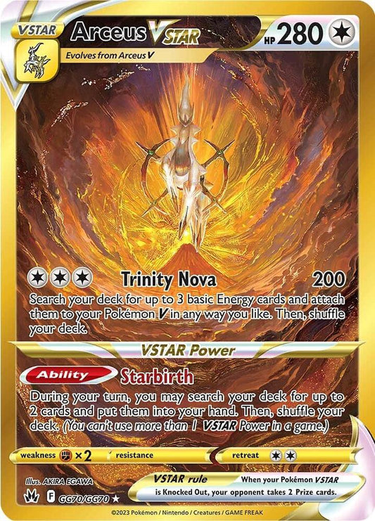 Arceus VSTAR (Secret) GG70/GG70 Secret Rare Galarian Gallery Pokémon card