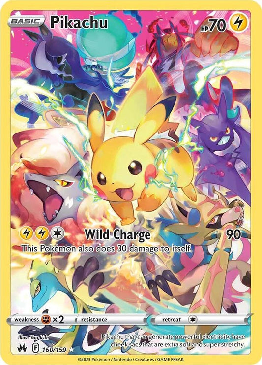 Pikachu (Secret) 160/159 Secret Rare Crown Zenith Pokémon card