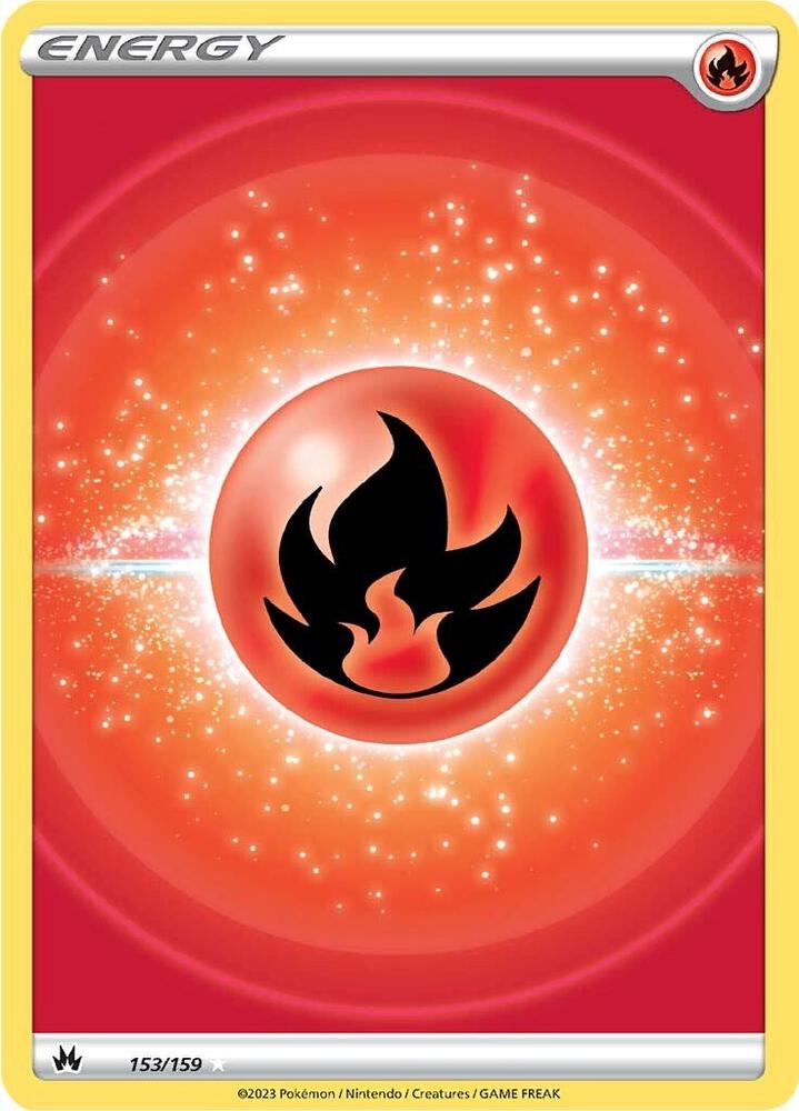 Fire Energy (Texture Full Art) 153/159 Ultra Rare Crown Zenith Pokémon card