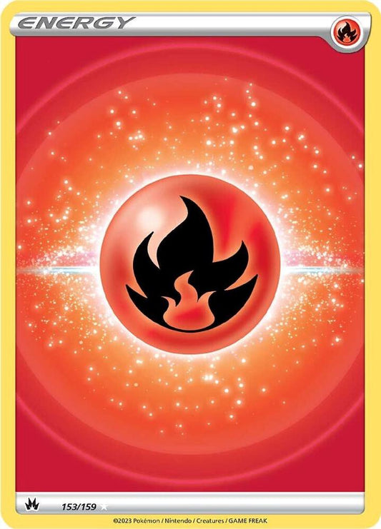 Fire Energy (Texture Full Art) 153/159 Ultra Rare Crown Zenith Pokémon card