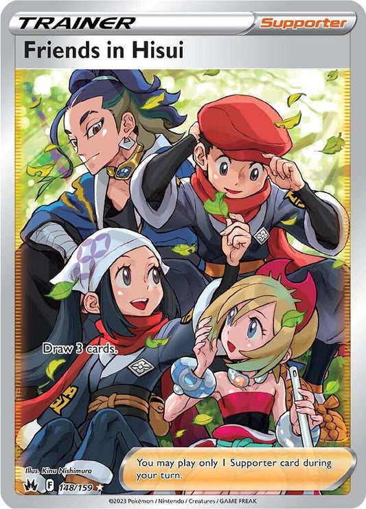 Friends in Hisui (Full Art) 148/159 Ultra Rare Crown Zenith Pokémon card