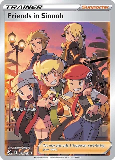 Friends in Sinnoh (Full Art) 149/159 Ultra Rare Crown Zenith Pokémon card