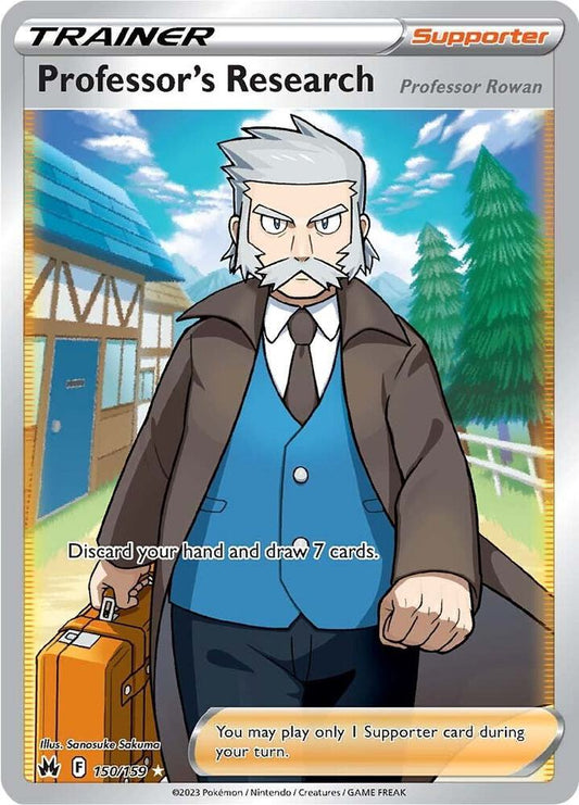Professor's Research [Professor Rowan] (Full Art) 150/159 Ultra Rare Crown Zenith Pokémon card