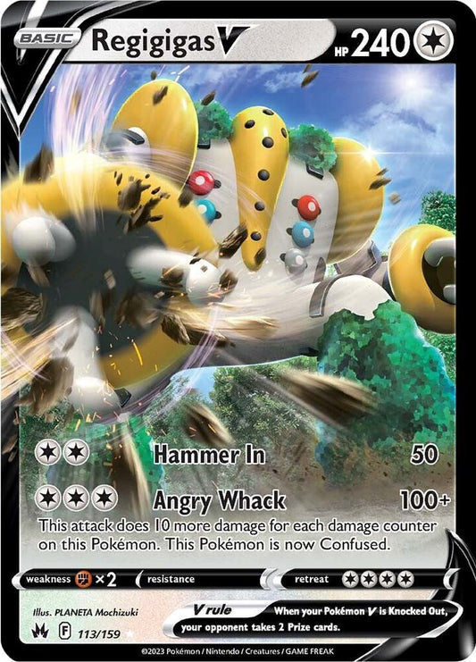 Regigigas V 113/159 Ultra Rare Crown Zenith Pokémon card
