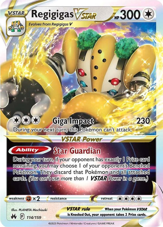 Regigigas VSTAR 114/159 Ultra Rare Crown Zenith Pokémon card