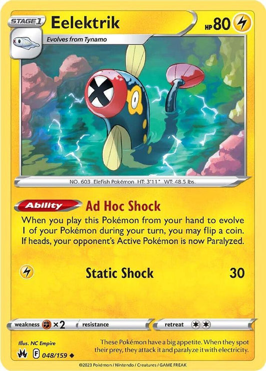 Eelektrik 048/159 Uncommon Crown Zenith Pokémon card
