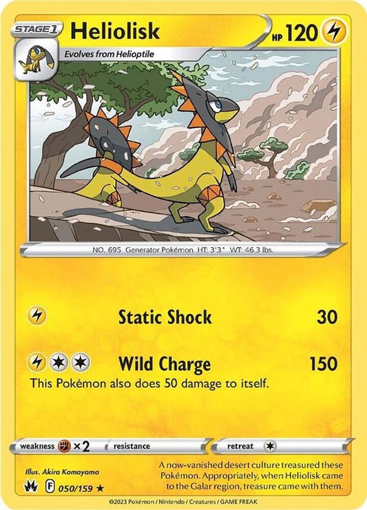 Heliolisk 050/159 Rare Crown Zenith Pokémon card