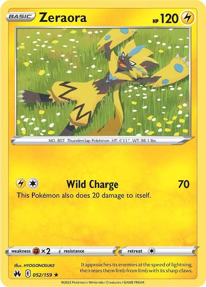 Zeraora - 052/159 Rare Crown Zenith