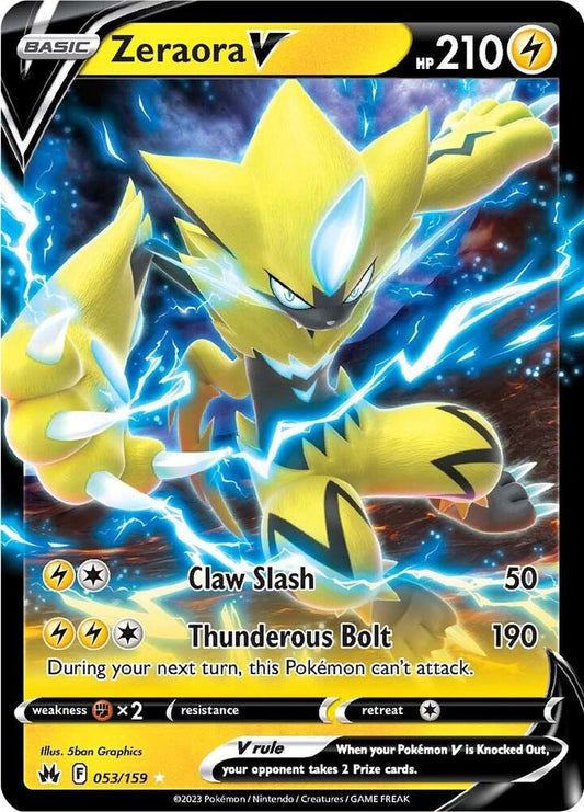 Zeraora V 053/159 Ultra Rare Crown Zenith Pokémon card