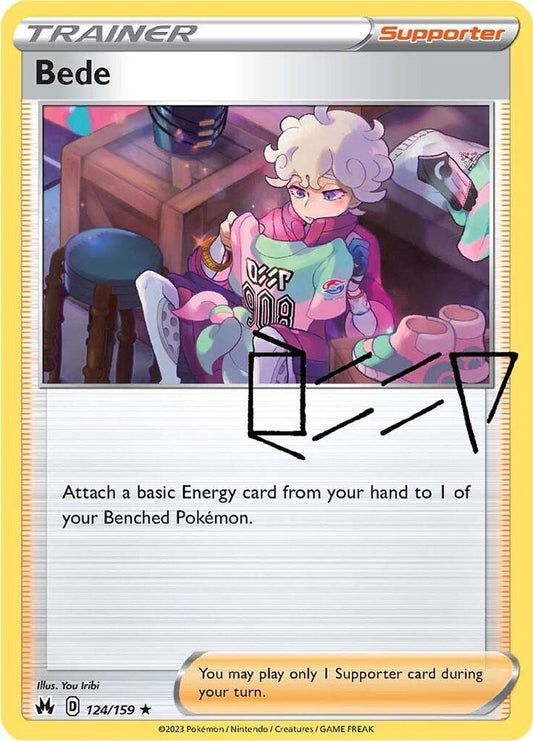 Bede 124/159 Holo Rare Crown Zenith Pokémon card