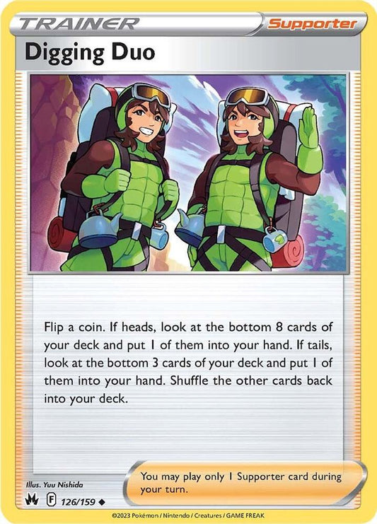 Digging Duo 126/159 Uncommon Crown Zenith Pokémon card