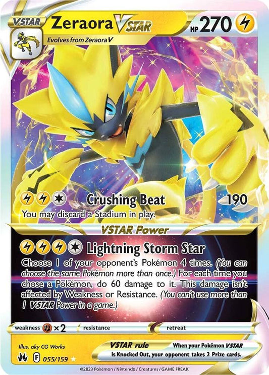 Zeraora VSTAR 055/159 Ultra Rare Crown Zenith Pokémon card