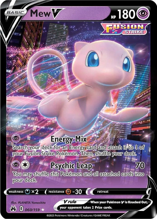 Mew V 060/159 Ultra Rare Crown Zenith Pokémon card