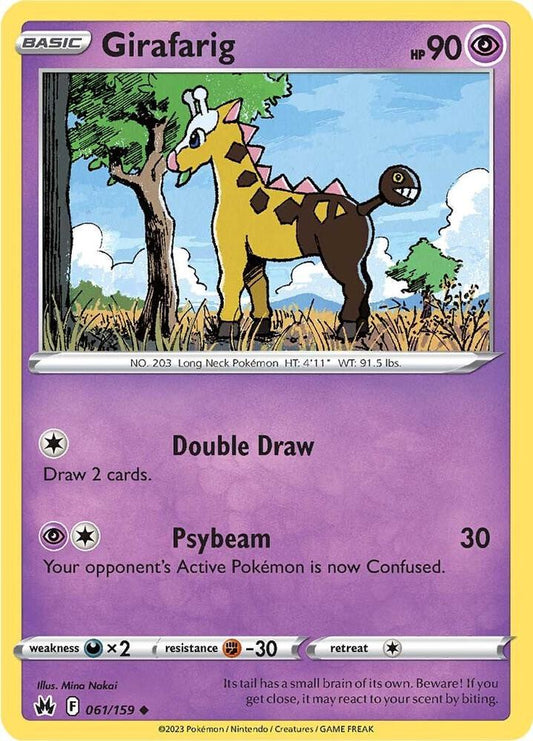 Girafarig 061/159 Uncommon Crown Zenith Pokémon card