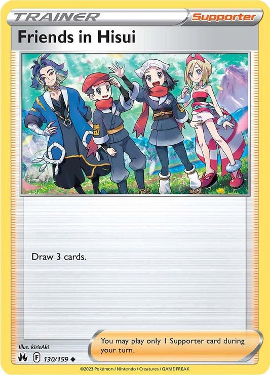 Friends in Hisui 130/159 Uncommon Crown Zenith Pokémon card