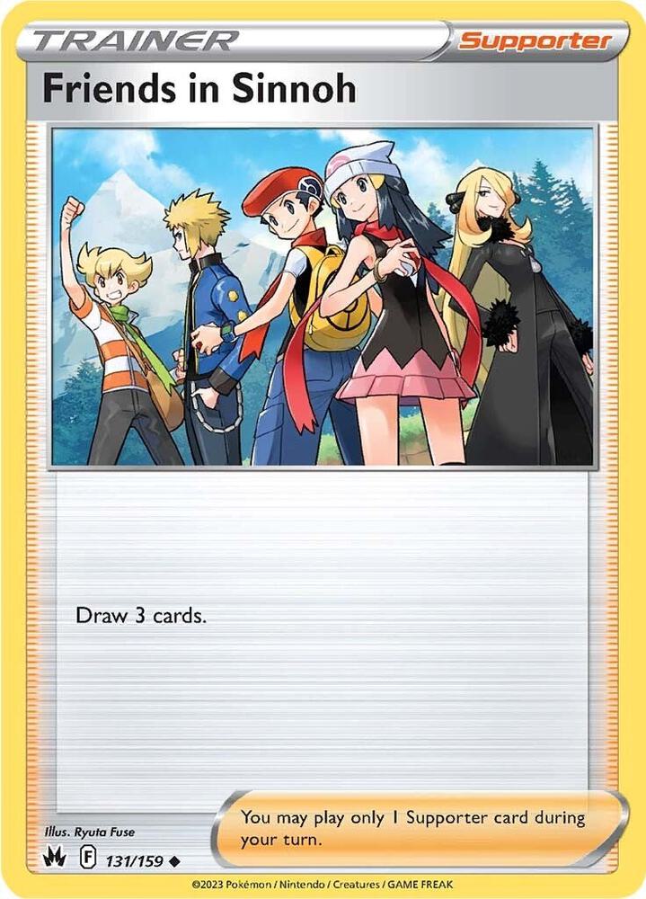 Friends in Sinnoh 131/159 Uncommon Crown Zenith Pokémon card