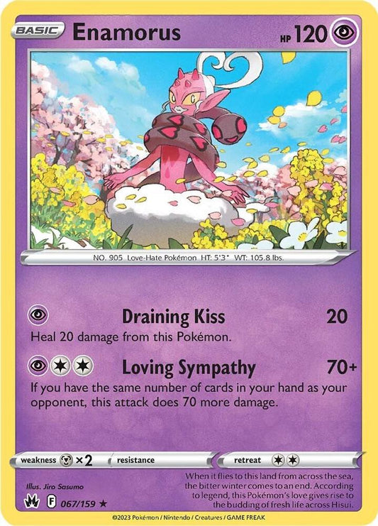 Enamorus 067/159 Rare Crown Zenith Pokémon card
