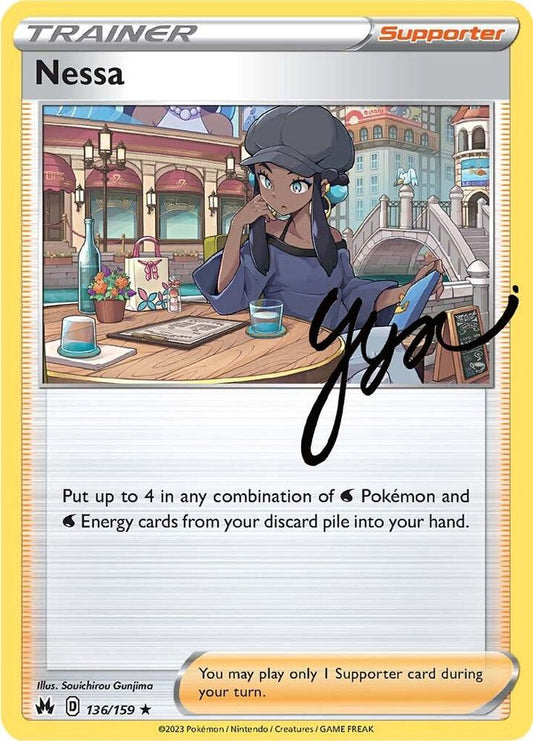 Nessa 136/159 Holo Rare Crown Zenith Pokémon card