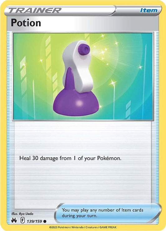 Potion 139/159 Common Crown Zenith Pokémon card