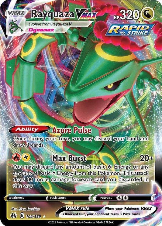 Rayquaza VMAX (102) 102/159 Ultra Rare Crown Zenith Pokémon card