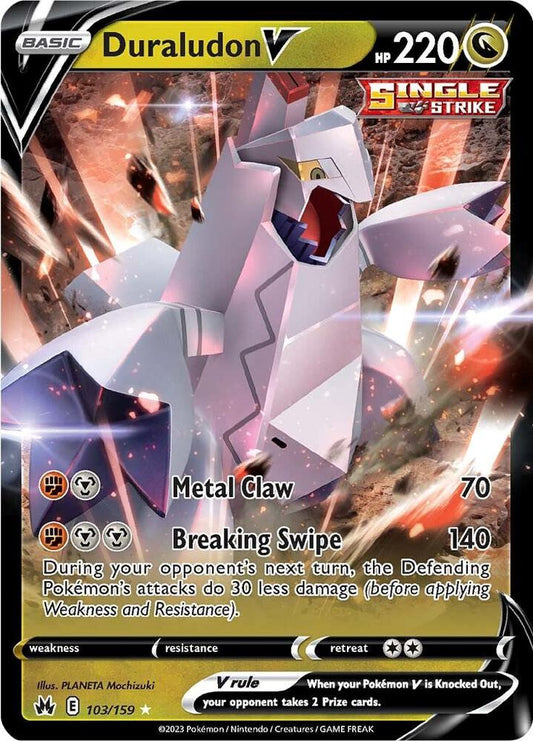Duraludon V 103/159 Ultra Rare Crown Zenith Pokémon card