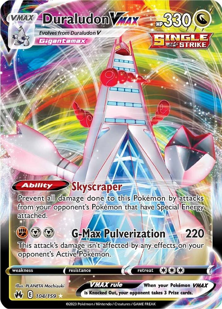 Duraludon VMAX 104/159 Ultra Rare Crown Zenith Pokémon card