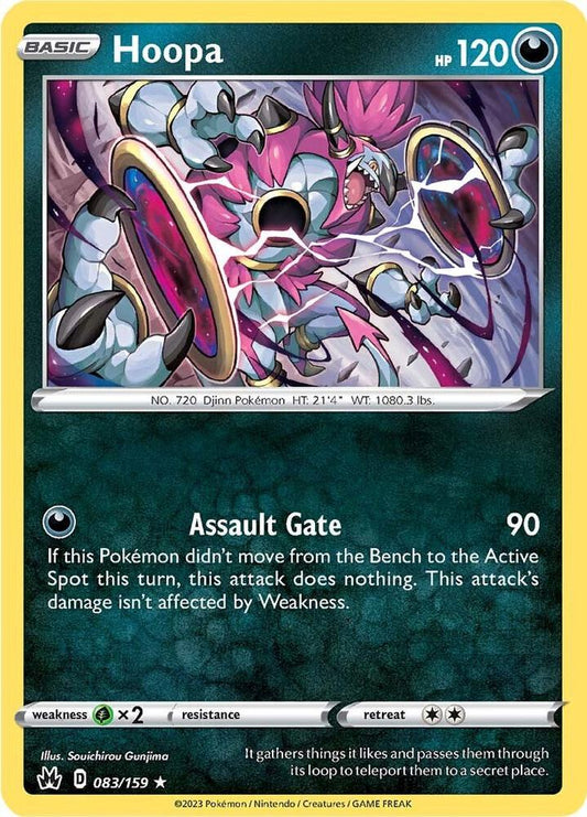 Hoopa 083/159 Holo Rare Crown Zenith Pokémon card