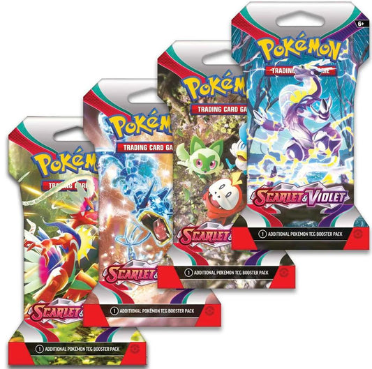 Scarlet & Violet Sleeved Booster Pack Art Bundle [Set of 4] Scarlet & Violet Base Set Pokémon card