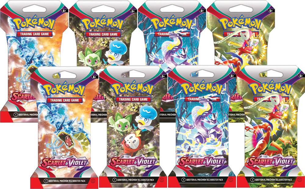 Scarlet & Violet Sleeved Booster Pack Bundle [Set of 8] Scarlet & Violet Base Set Pokémon card