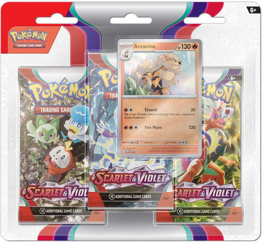 Scarlet & Violet 3 Pack Blister [Arcanine] - SV01: Scarlet & Violet Base Set