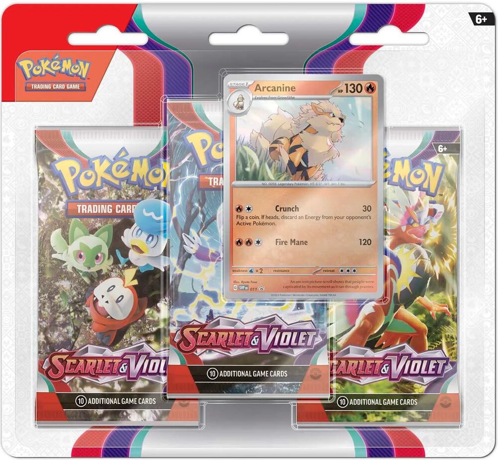 Scarlet & Violet 3 Pack Blister [Arcanine] Scarlet & Violet Base Set Pokémon card