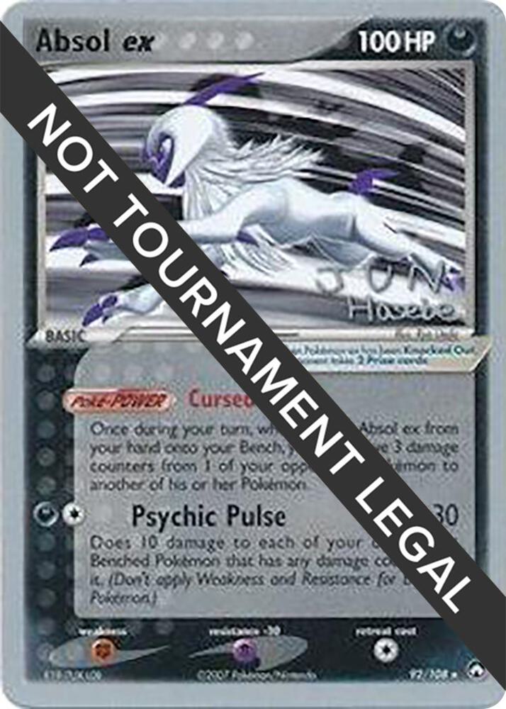 Absol ex - 2007 (Jun Hasebe) 92/108 Rare World Championship Decks Pokémon card